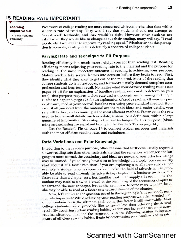Reading Rate, Theory and Practice | PDF
