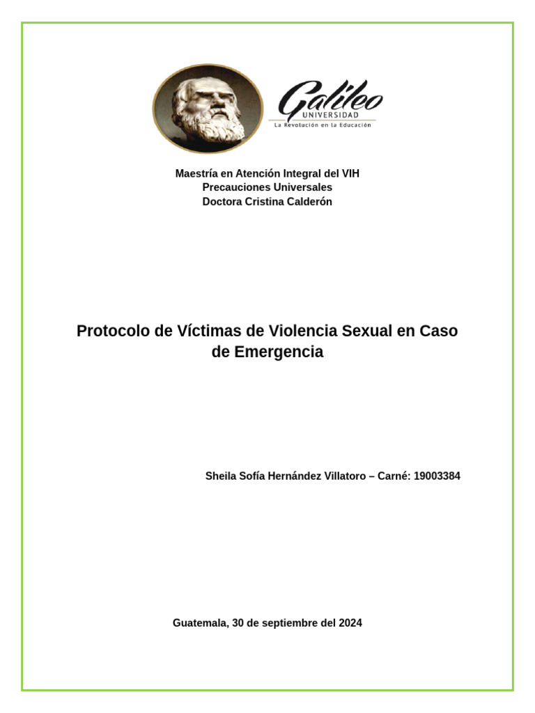 Protocolo de Atención a Víctimas de Violencia Sexual | PDF | Control de ...