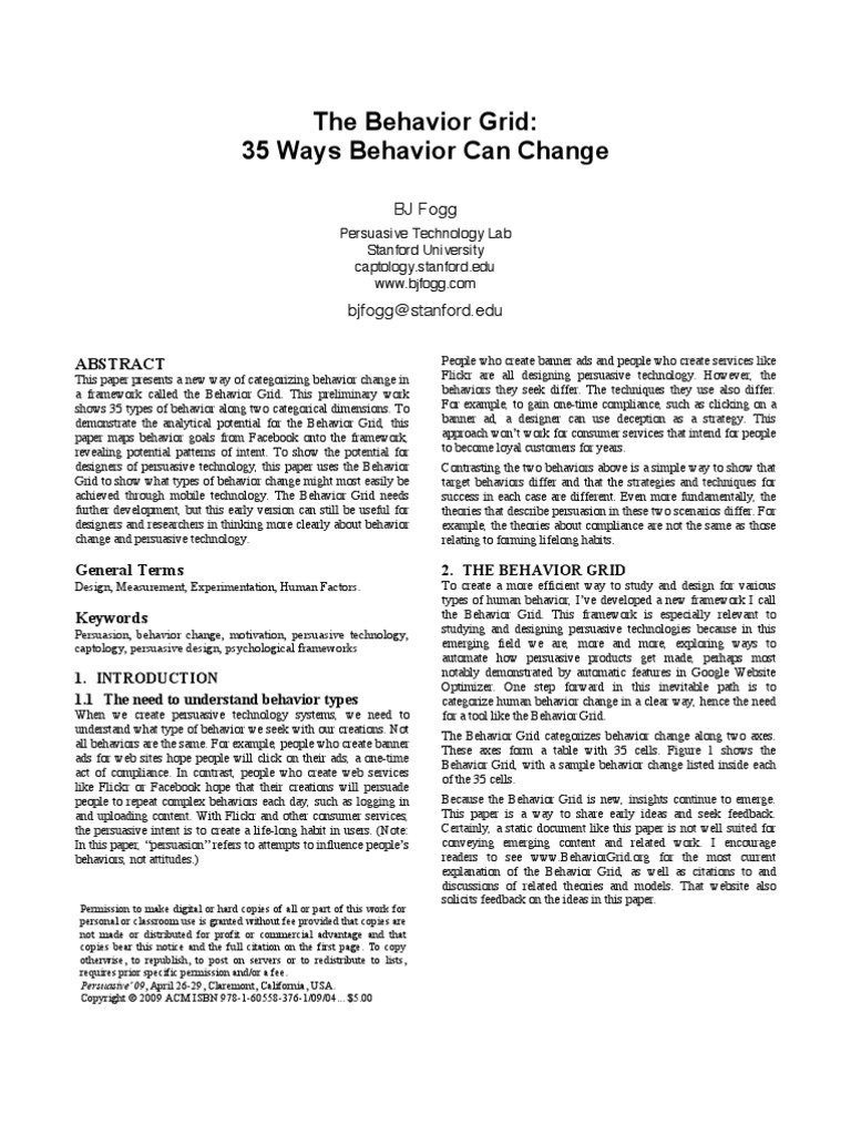 35 Ways Behavior Change | PDF | Persuasion | Behavior