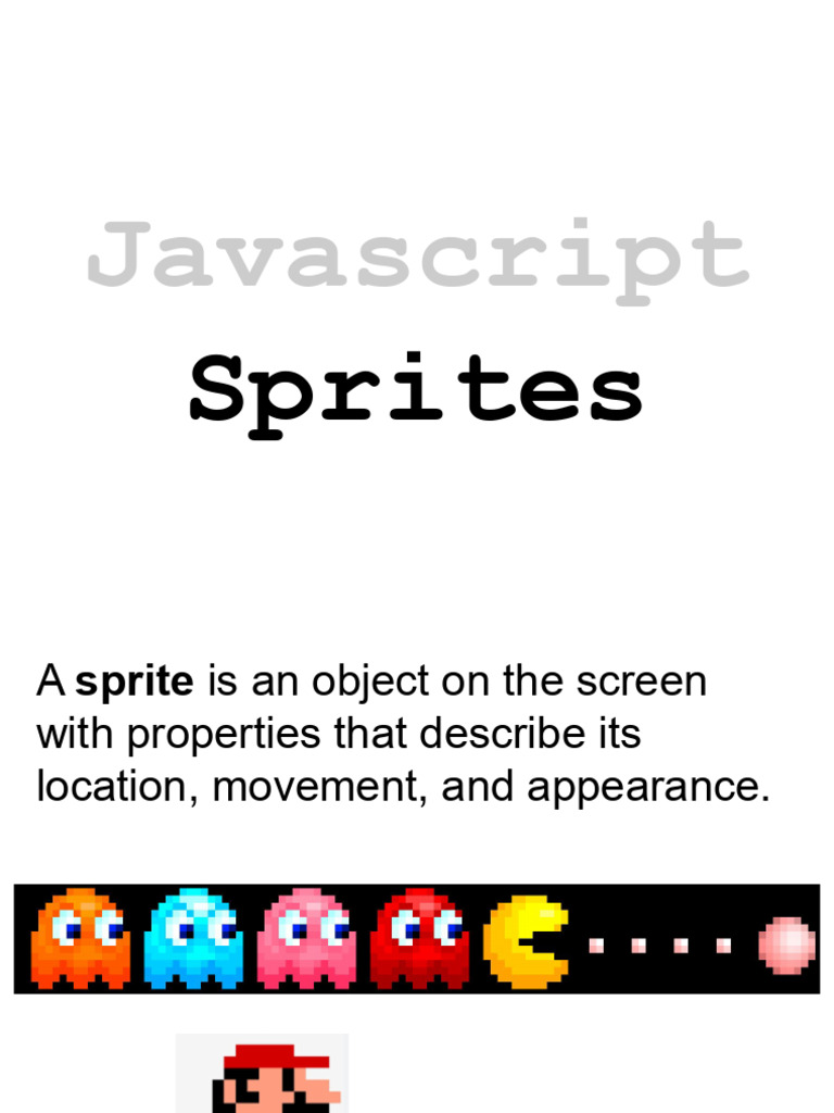 Javascript+ +sprites+ (APCSP) + | PDF