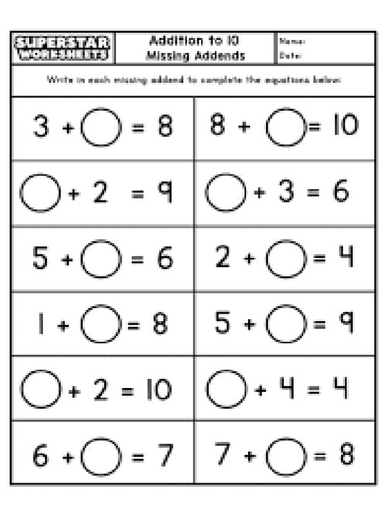 Math Worksheet Adding | PDF