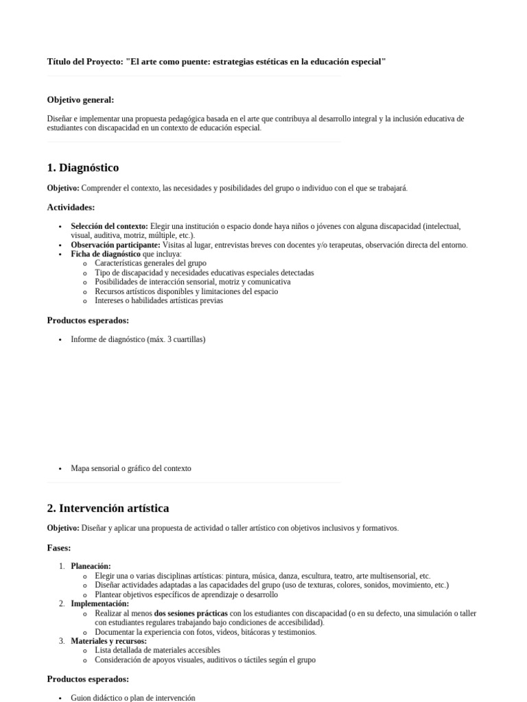 Arte y Educación Especial Inclusiva | PDF | Invalidez | Educación especial
