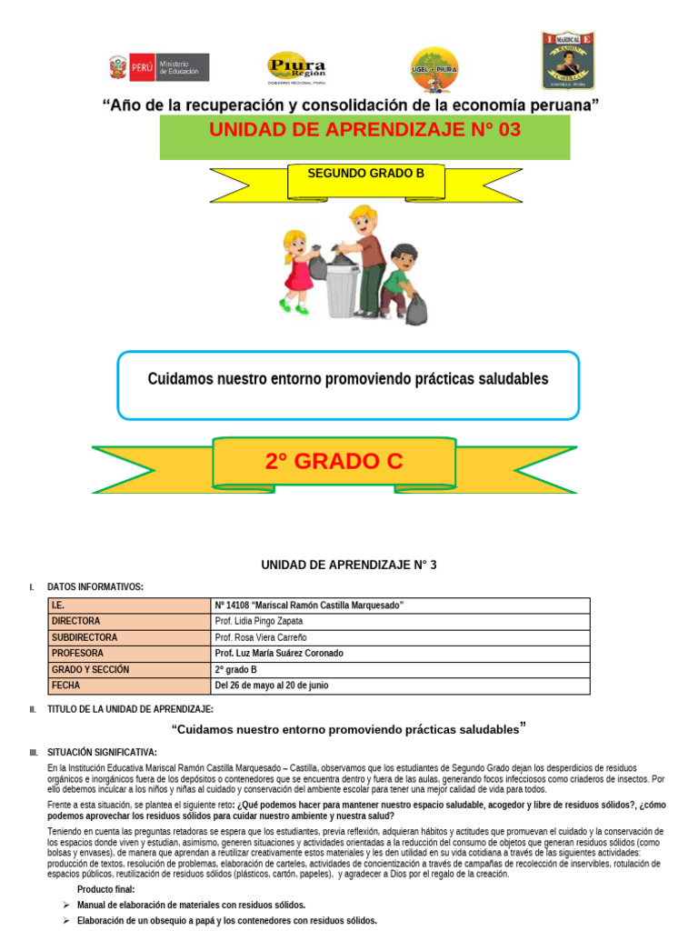 Unidad de Aprendizaje N°3-Luz | PDF | Aprendizaje | Sustracción