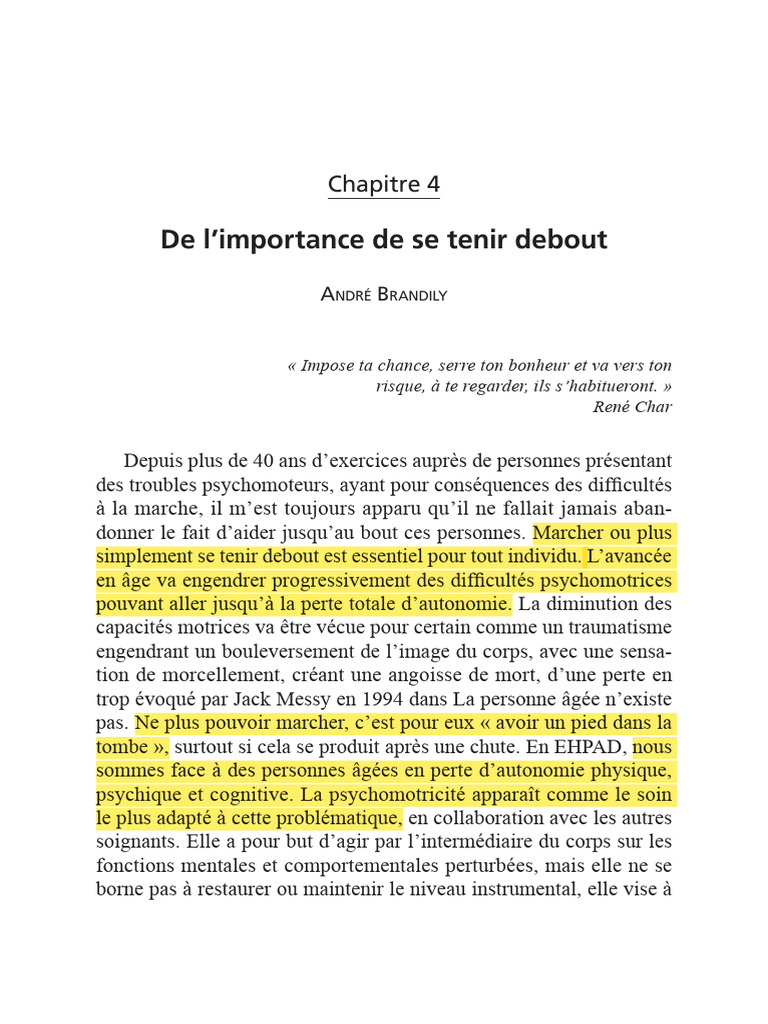 Importance de la verticalisation chez les âgés | PDF | Sciences ...