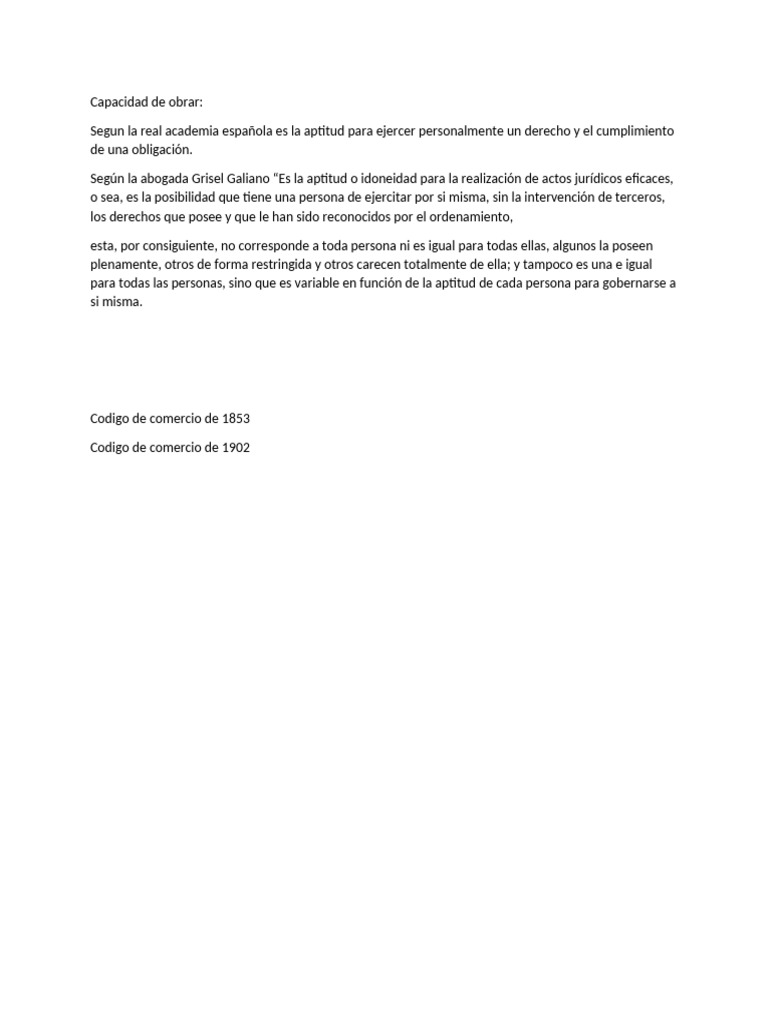 Capacidad de obrar en derecho | PDF