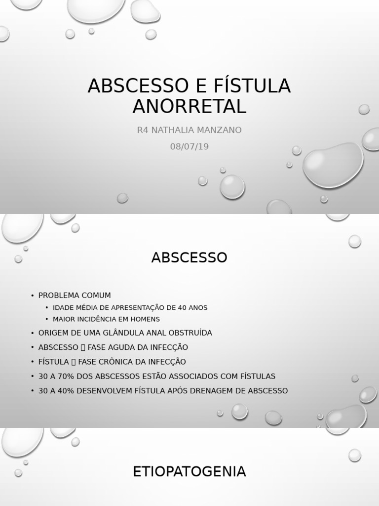 Abscessos e Fístulas | PDF | Especialidades médicas | Doenças e distúrbios
