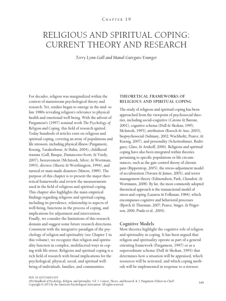 Religious and Spiritual Coping Insights | PDF | Social Support | Psychology