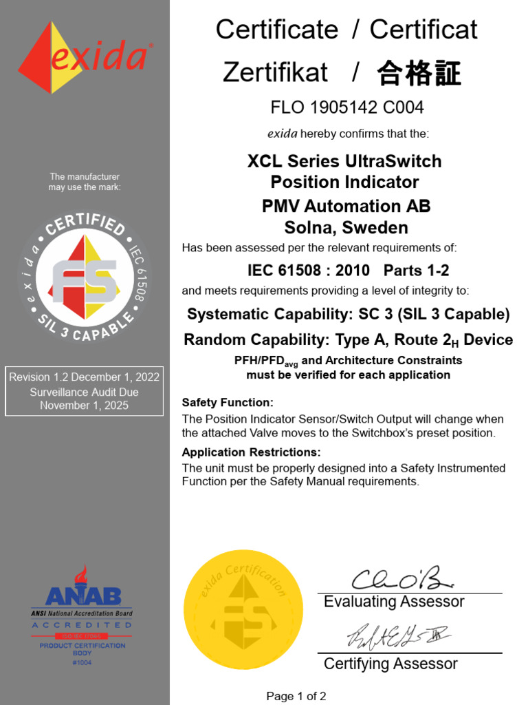 SIL 3 Certification for XCL UltraSwitch | PDF | Systems Thinking | Safety