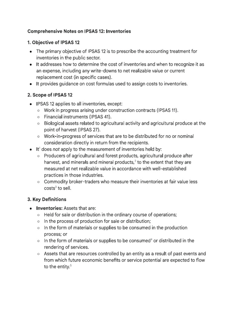 Ipsas 12 Smmry | PDF