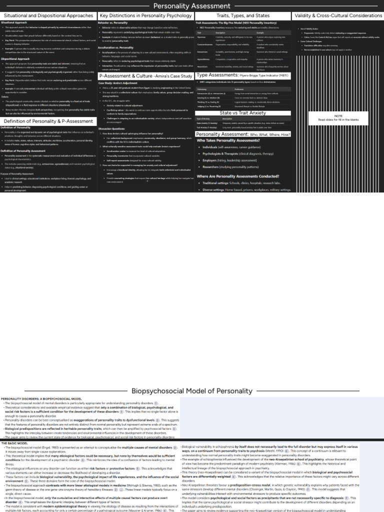 Personality Assessment Approaches Explained | PDF