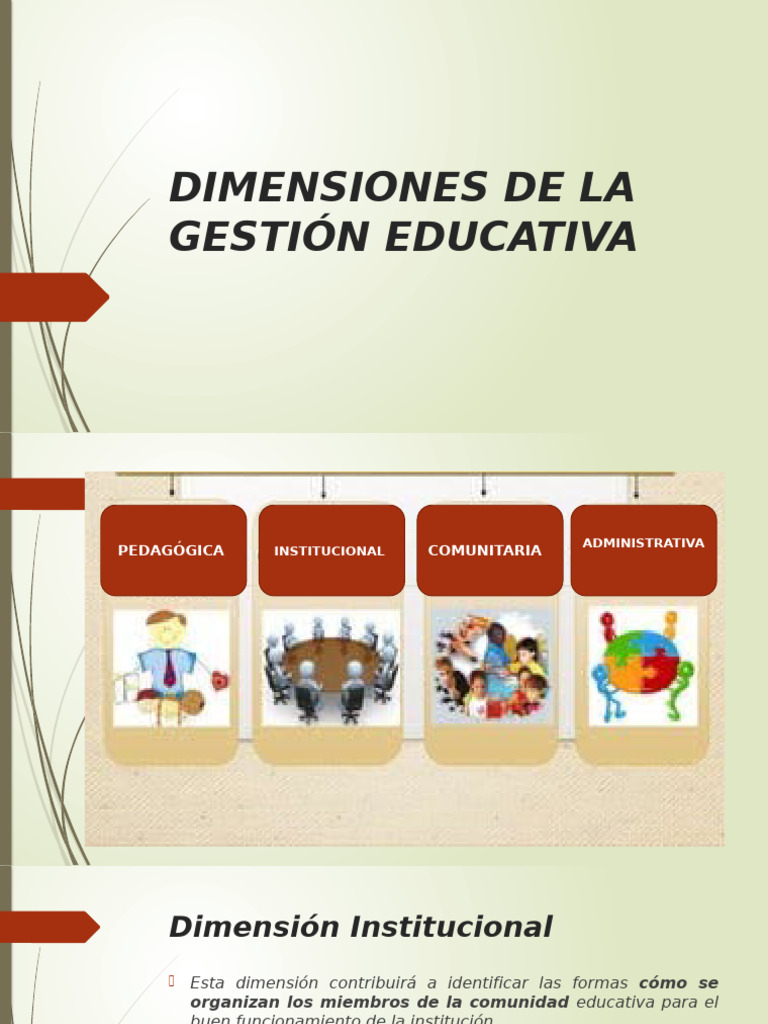 Dimensiones de la Gestión Educativa | PDF | Enseñando | Aprendizaje