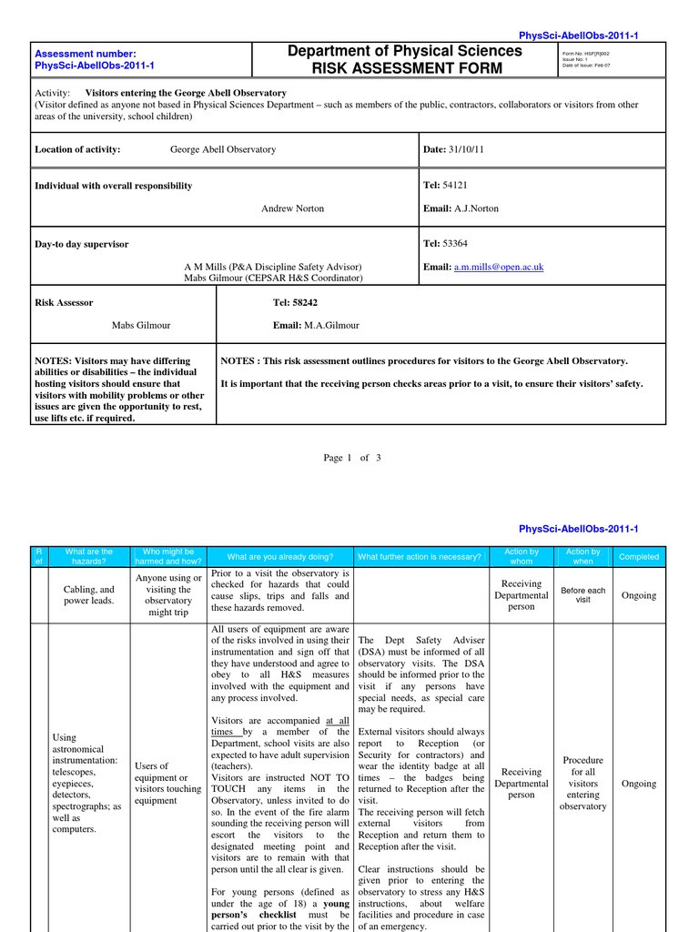 PhysSci Abell 2011 1 | PDF | Risk | Business