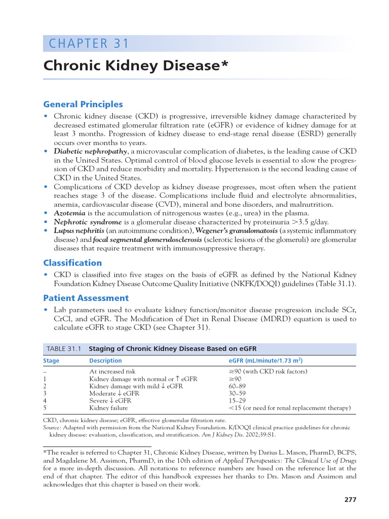 Understanding Chronic Kidney Disease | PDF | Chronic Kidney Disease ...