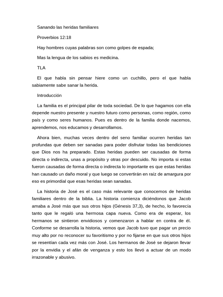Sanando Heridas Familiares con Amor | PDF | Perdón | Amor
