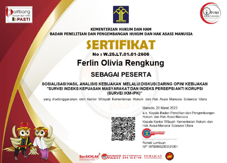 Ferlin Rengkung - Penataran (Survey IKM-IPK) | PDF