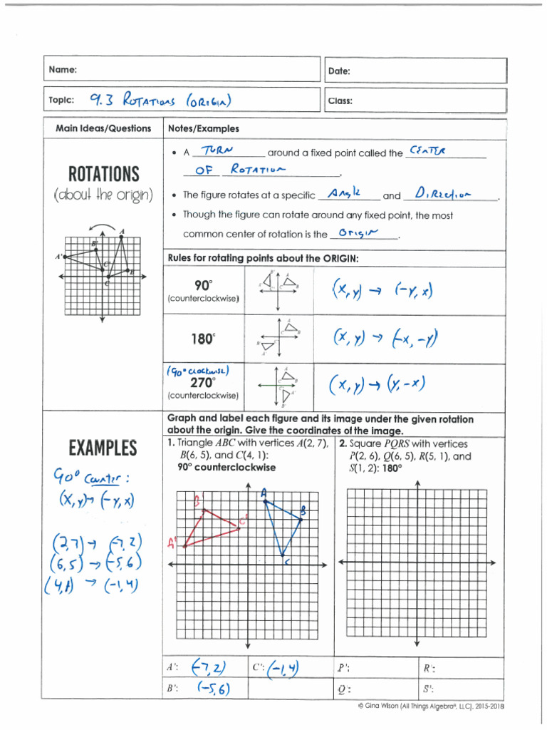 Geometry - 9.3 Notes | PDF