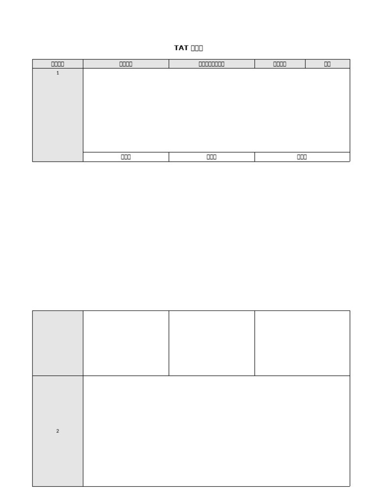 TAT 紀錄表 | PDF