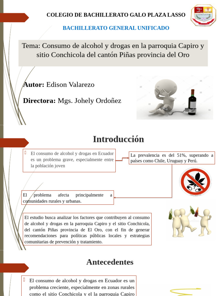 Consumo de Alcohol y Drogas en Capiro | PDF | La dependencia de ...