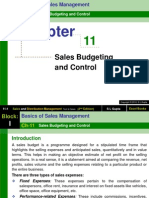 Chapter 11 Sales Budgeting and Control-Sales and Distribution Management