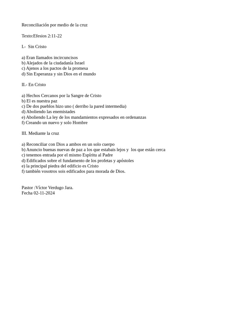 Reconciliacion Por Medio de La Cruz | PDF
