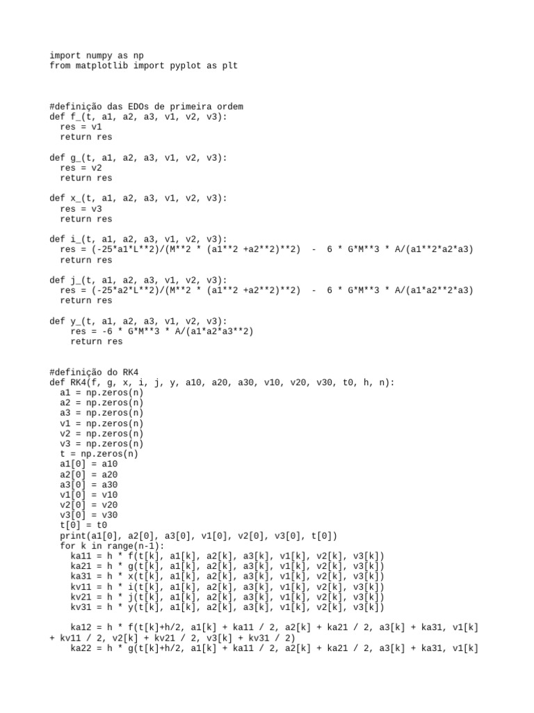 Simulation d'EDO avec RK4 en Python | PDF | Wernher Von Braun | Science ...