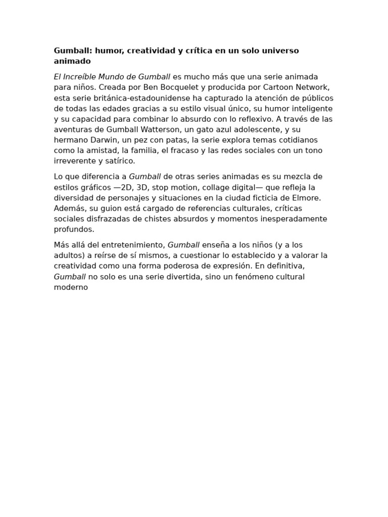 Gumball | PDF