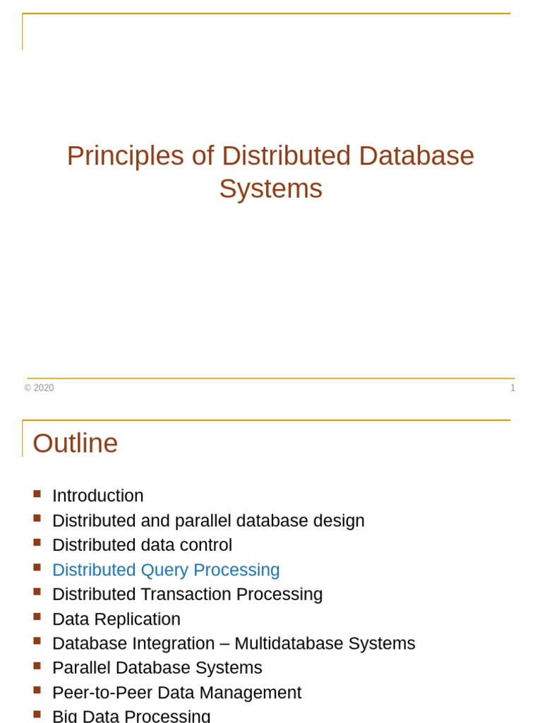 Distributed Database Query Processing | PDF | Databases | Program ...