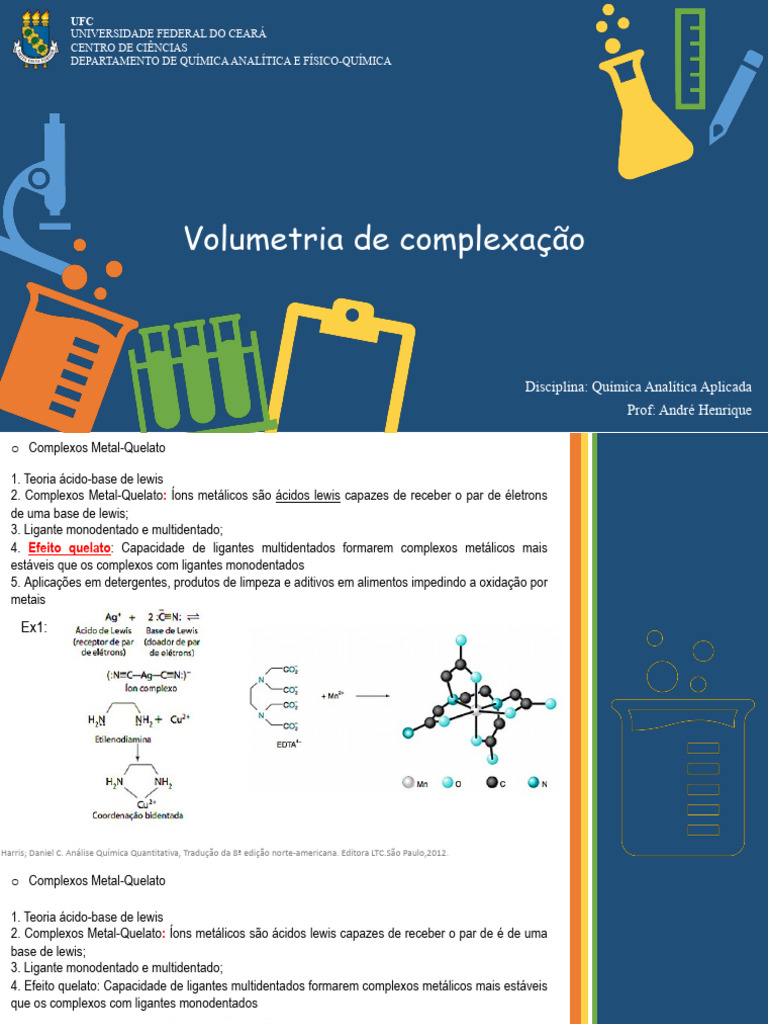 Volumetria de Complexação com EDTA | PDF | Composto de coordenação ...
