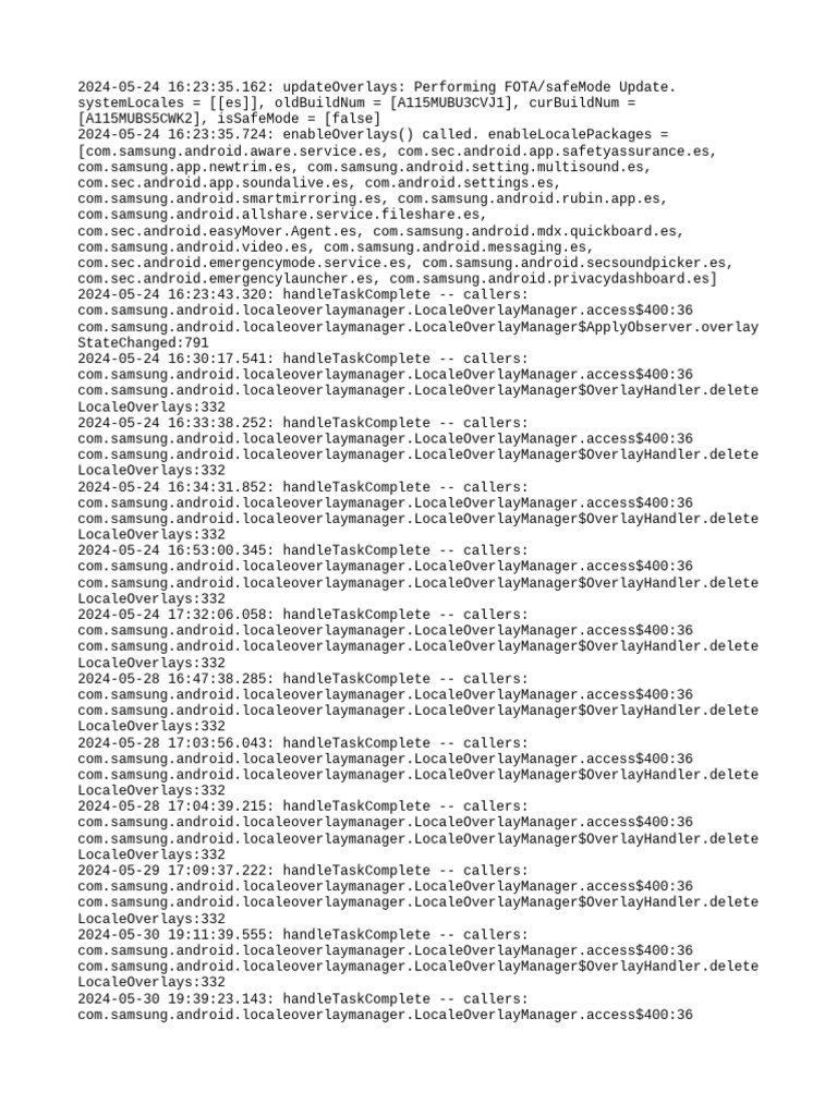 Samsung Locale Overlay Update Log | PDF | Android (Robot) | Information ...
