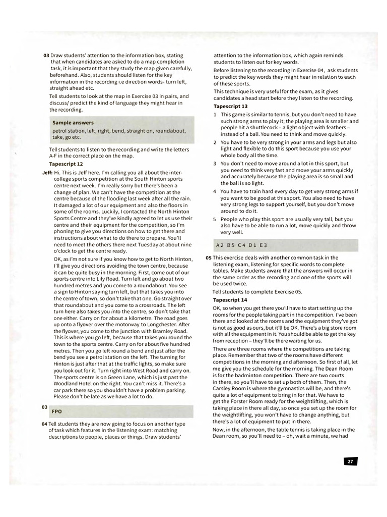 Tapescript Unit 2 | PDF