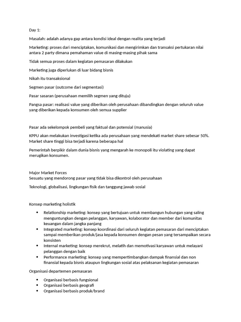 Catatan Day 1 | PDF