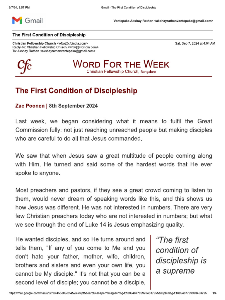 Discipleship CFC | PDF