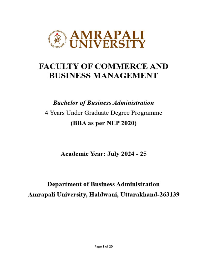 BBA 2nd Semester Syllabus 2024-25 | PDF | Marketing | Economics