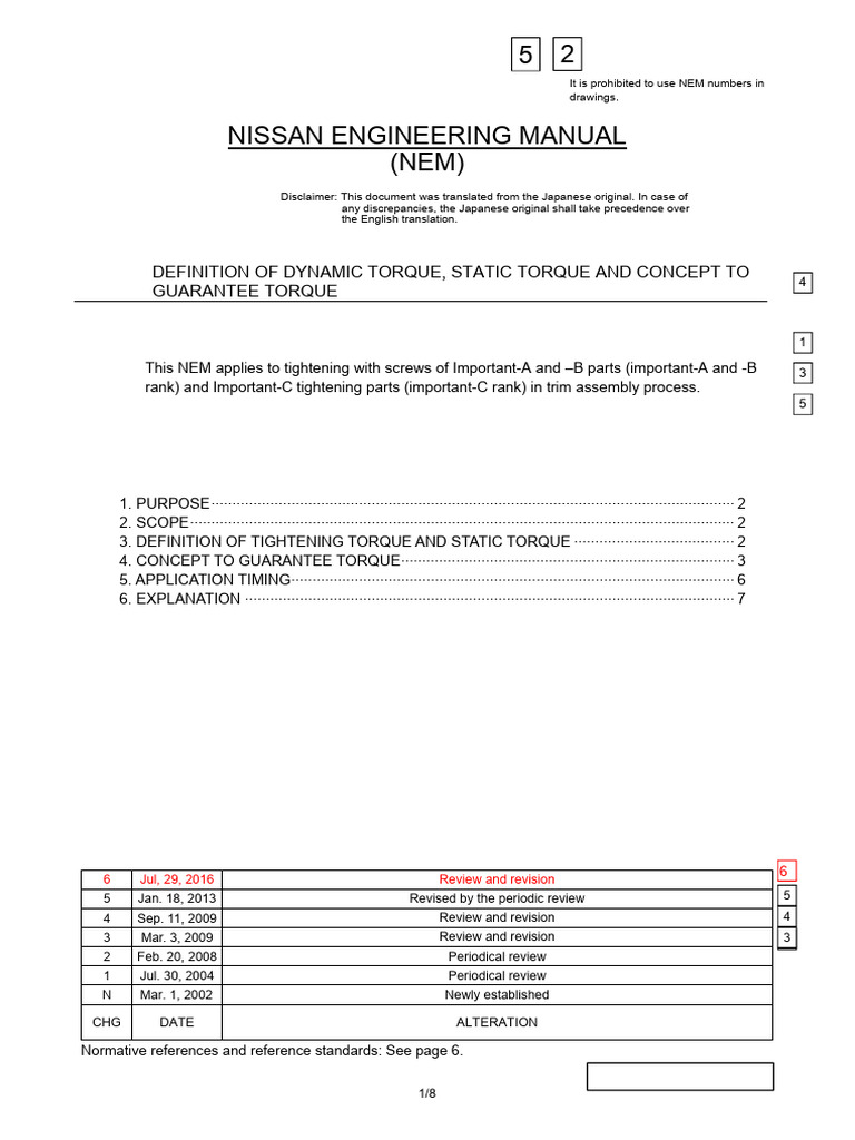 E - KW8-06014 - 6 Definition of Dynamic Torque, Static Torque and ...