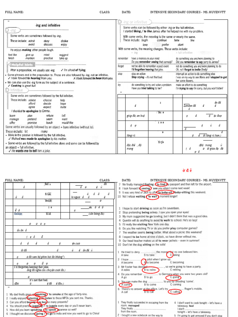 22a - Sat - L105 - Further Practice U37 - P1 - Key For Students | PDF