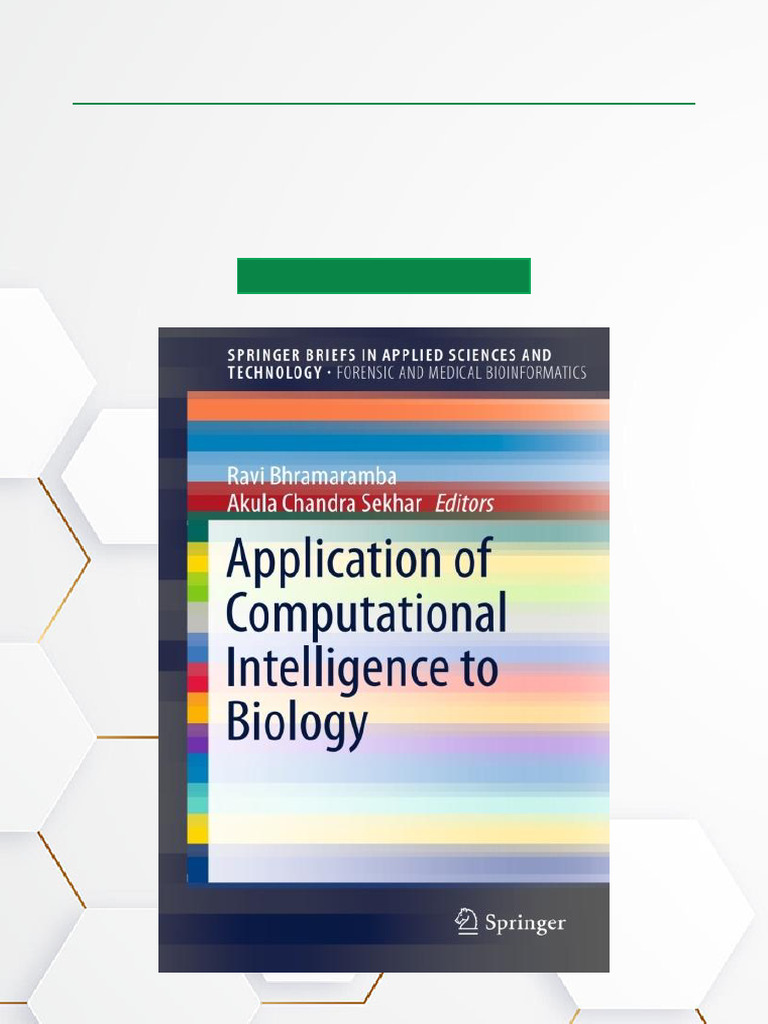 Application of Computational Intelligence To Biology ISBN 9811003904 ...