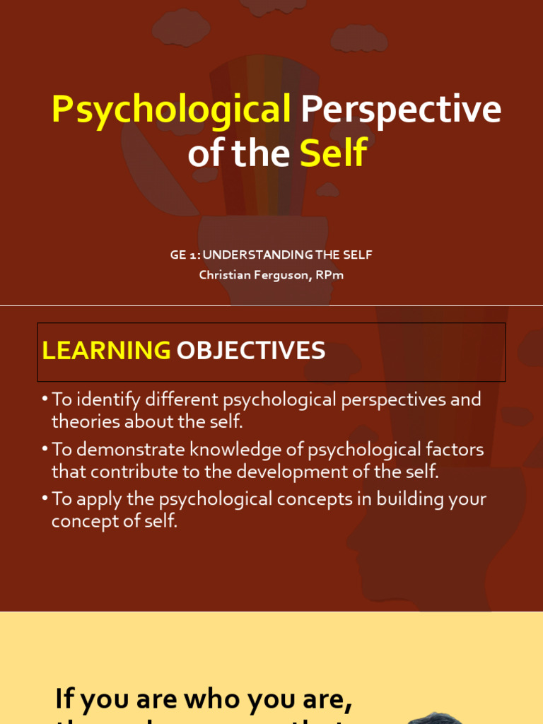 Understanding Psychological Self-Concept | PDF | Schema (Psychology ...