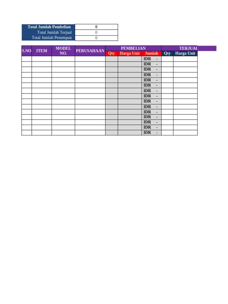 Template 13 Stock Sale and Purchase With Profit and Loss | PDF