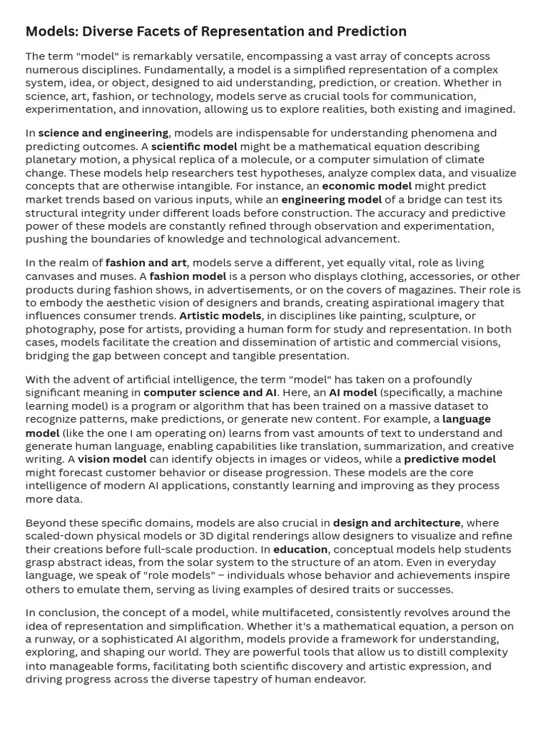 Understanding Models in Science and Art | PDF | Conceptual Model ...