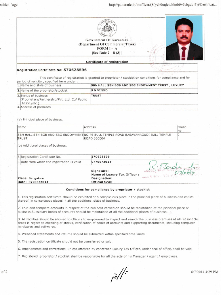 Luxury Tax Registration Certificate Guide | PDF