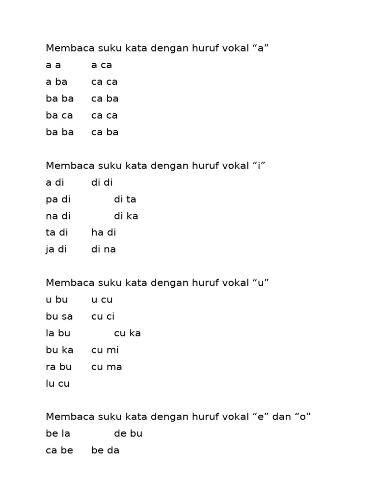 Latihan Membaca | PDF