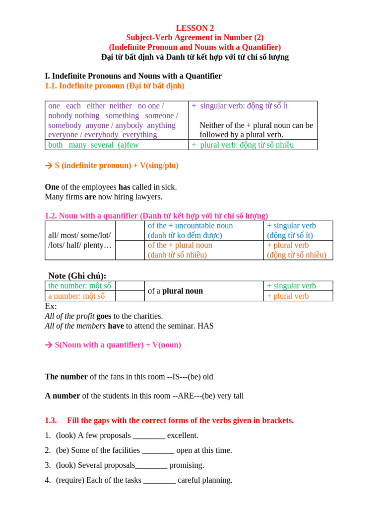 Lesson 2-Read LV2 - Theory - 2024 | PDF | Plural | Grammatical Number
