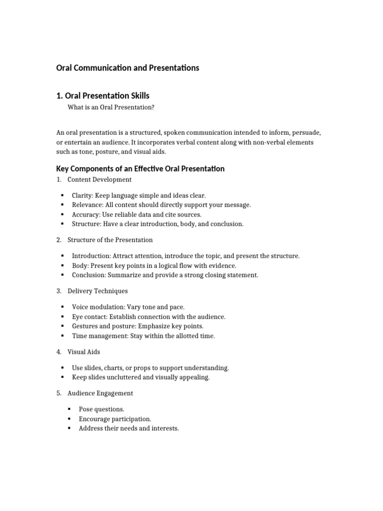 Mastering Oral Presentations & Listening Skills | PDF