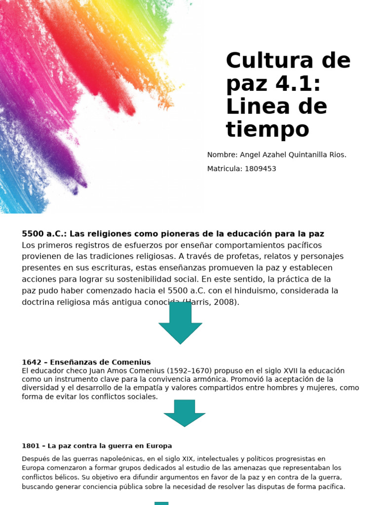 A7 Cultura de La Paz | PDF | Paz