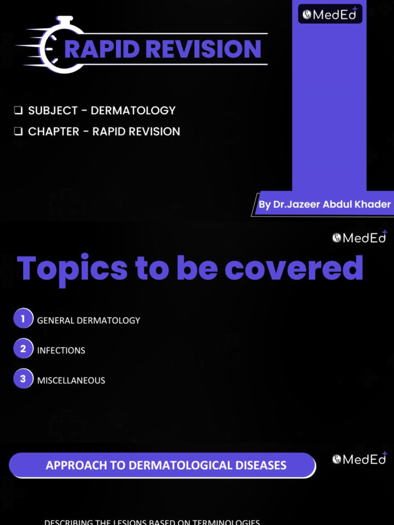 Dermatology PW RR Notes | PDF