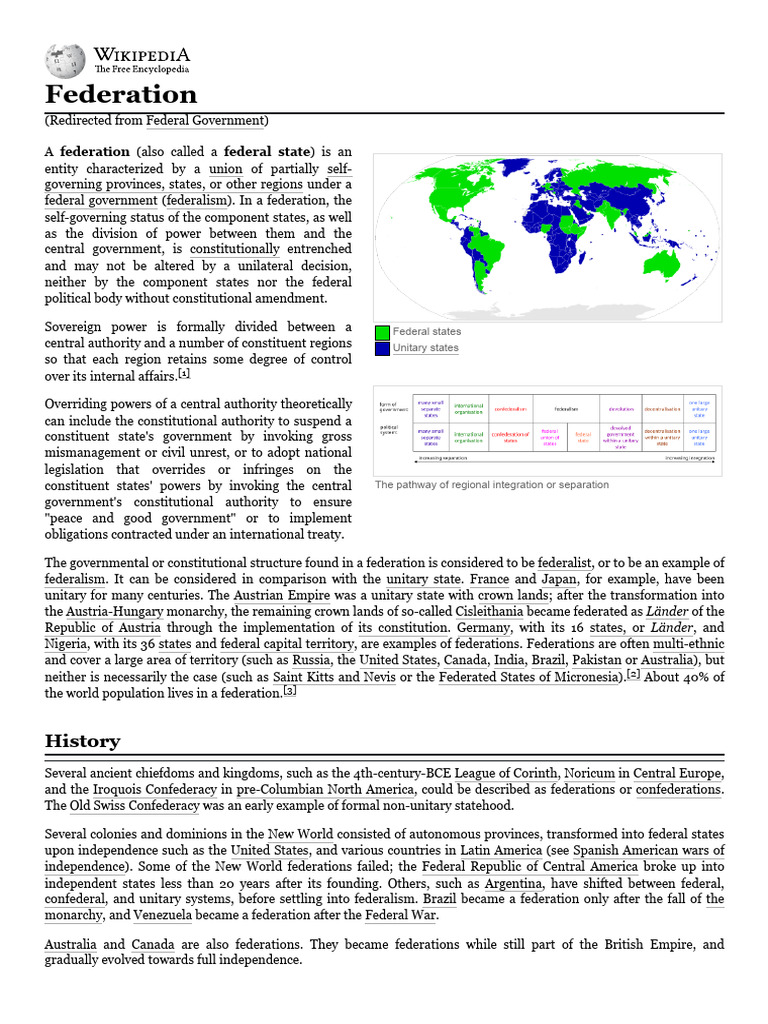 Understanding Federalism and Federations | PDF | Federation | Political ...
