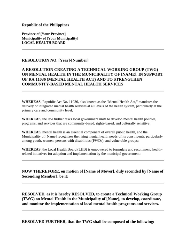 Local Health Board Mental Health Initiative | PDF | Mental Health ...