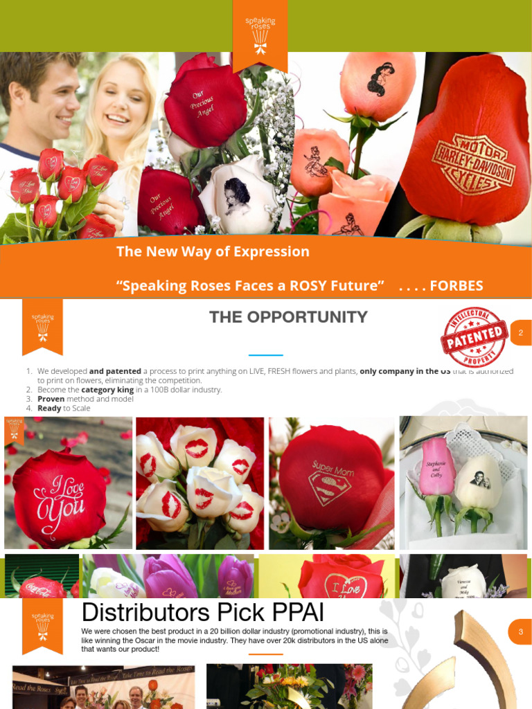 Start Engine - Speaking Roses Presentation 2 | PDF | Brand | Flowers