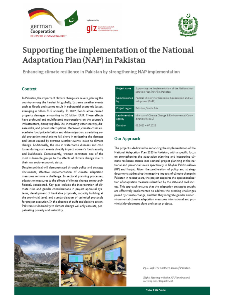 Enhancing Climate Resilience in Pakistan | PDF | Climate Resilience ...