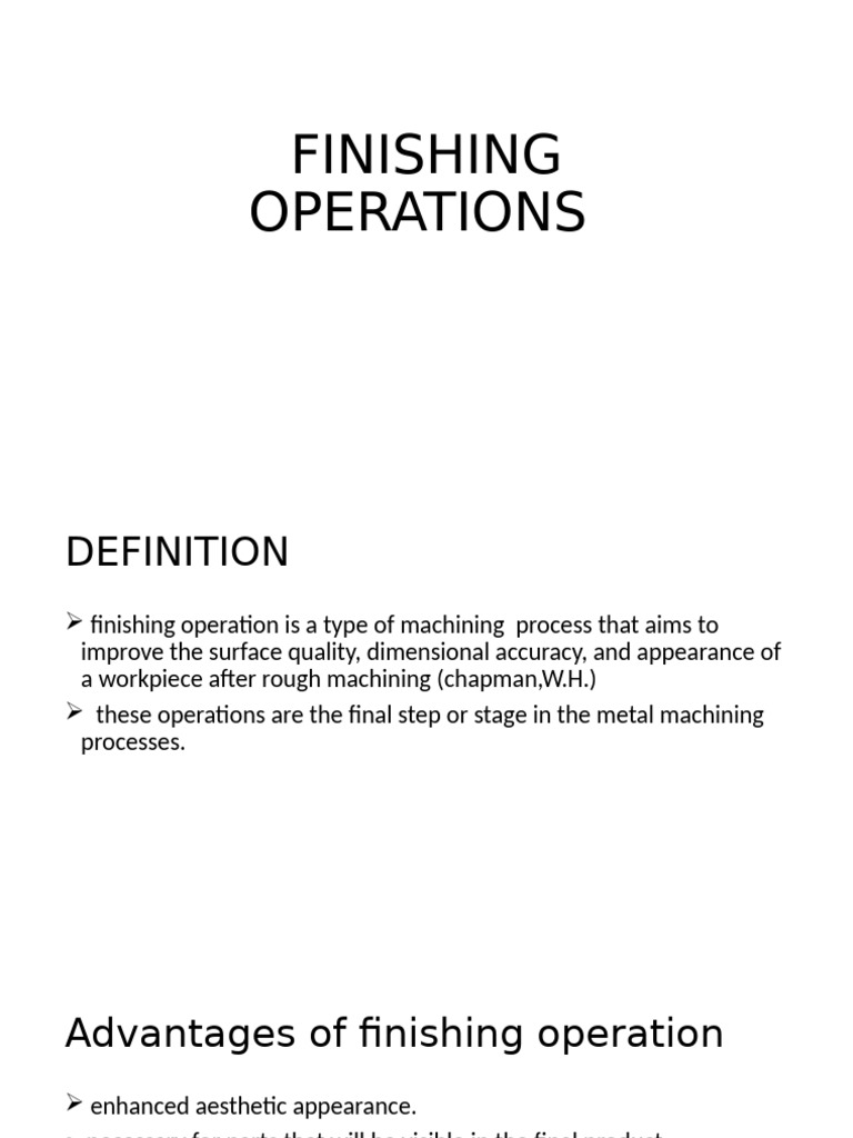 Finishing | PDF